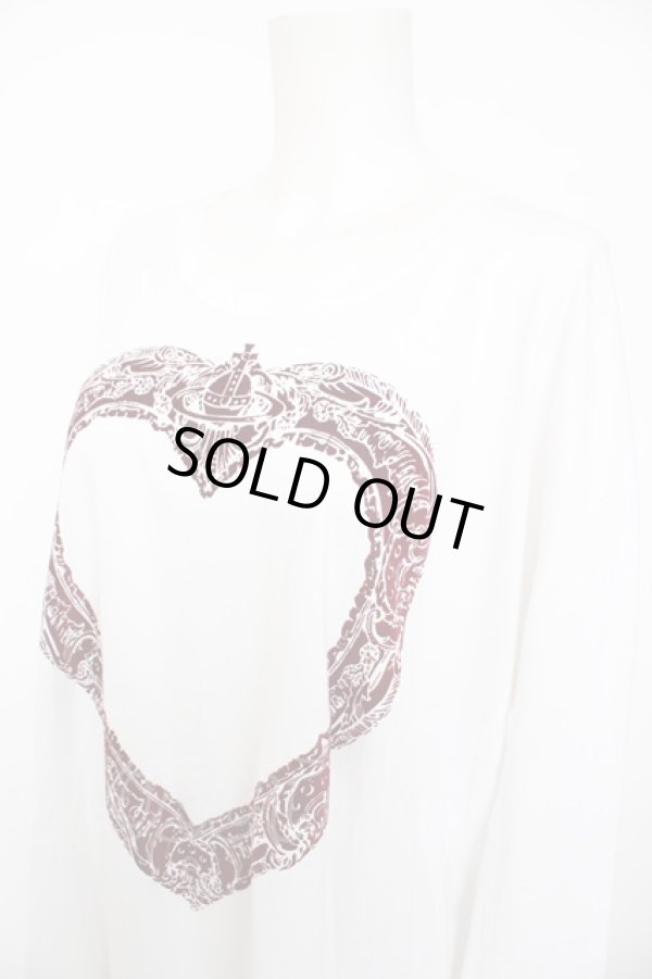 画像3: ヴィヴィアンウエストウッド 中古 / 額縁ハートTシャツ 2 白×赤  Y-26-08-26-014-ts-SZ-ZH (3)