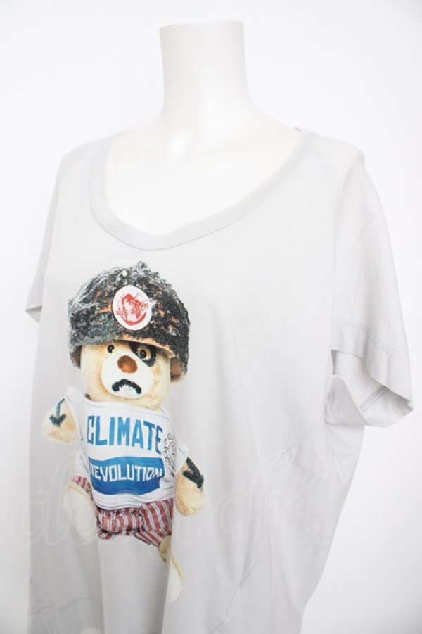 画像4: ヴィヴィアンウエストウッド 中古 / CHOICE　CLIMATE REVOLUTION BEAR Tシャツ  アイスグレー  Y-26-08-26-017-to-YM-ZH (4)