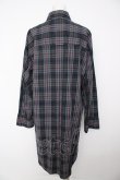 画像2: ヴィヴィアンウエストウッド MAN 中古 / チェック柄ロングシャツ 44 ネイビー×グリーン  Y-26-08-26-022-bl-SZ-ZH (2)