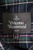 画像4: ヴィヴィアンウエストウッド MAN 中古 / チェック柄ロングシャツ 44 ネイビー×グリーン  Y-26-08-26-022-bl-SZ-ZH (4)