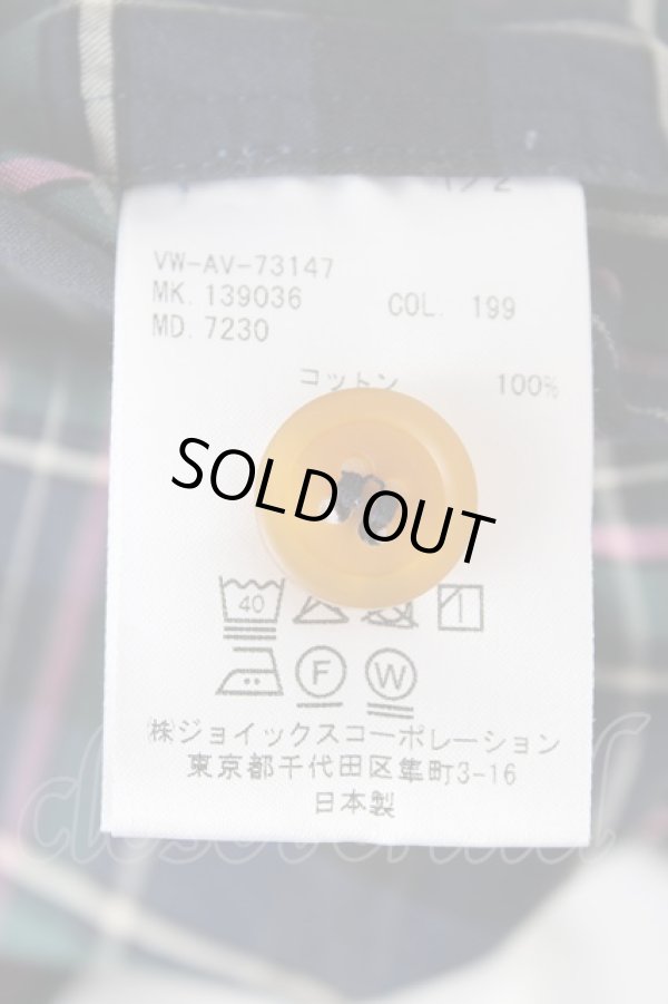 画像5: ヴィヴィアンウエストウッド MAN 中古 / チェック柄ロングシャツ 44 ネイビー×グリーン  Y-26-08-26-022-bl-SZ-ZH (5)