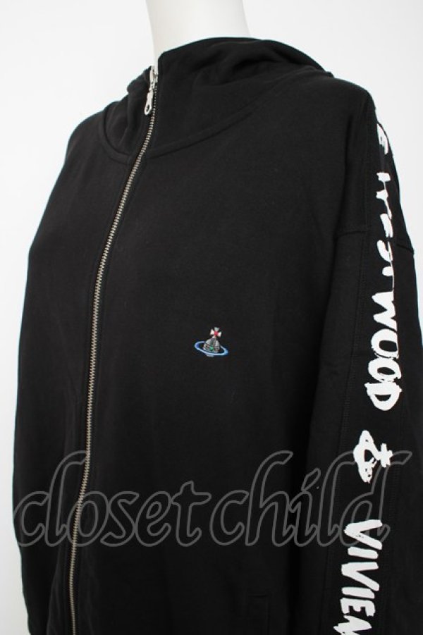 画像3: ヴィヴィアンウエストウッド 中古 / TAPE HOODIE（テープフーディー）パーカー XXL ブラック  Y-26-09-02-003-to-YM-ZY (3)