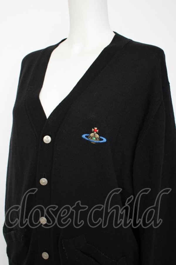 画像3: ヴィヴィアンウエストウッド MAN 中古 / カラーオーブ刺繍カーディガン M ブラック  Y-26-09-02-001-to-YM-ZY (3)