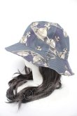 画像2: ヴィヴィアンウエストウッド 中古 / MULTI PRINTED ORB CHAIN バケットハット  ネイビー  Y-26-09-09-017-ha-SZ-ZY (2)