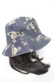 画像4: ヴィヴィアンウエストウッド 中古 / MULTI PRINTED ORB CHAIN バケットハット  ネイビー  Y-26-09-09-017-ha-SZ-ZY (4)