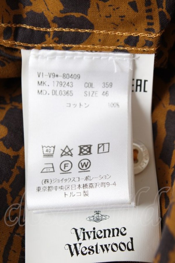 画像6: ヴィヴィアンウエストウッド MAN 中古 / ボタニカル調総柄シャツ 46 ブラック  Y-26-09-09-018-bl-SZ-ZY (6)
