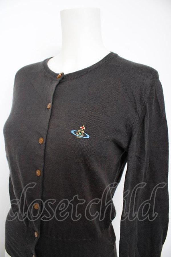 画像3: ヴィヴィアンウエストウッド 中古 / カラーオーブ刺繍カーディガン S グレー  Y-26-09-09-021-to-SZ-ZY (3)