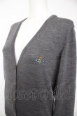 画像3: ヴィヴィアンウエストウッド 中古 / カラーオーブ刺繍ニットカーディガン M グレー  Y-26-09-09-022-to-SZ-ZY (3)
