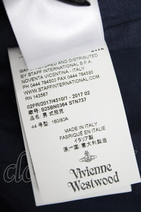 画像8: ヴィヴィアンウエストウッド 中古 / ウエストコートジャケット 44 ネイビーｘイエロー  Y-26-09-23-021-jc-YM-ZY (8)