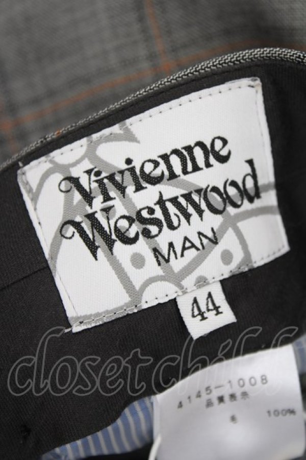 画像5: ヴィヴィアンウエストウッド MAN 中古 / チェックトラウザーズ 44 グレー  Y-26-09-23-032-pa-AS-ZY (5)