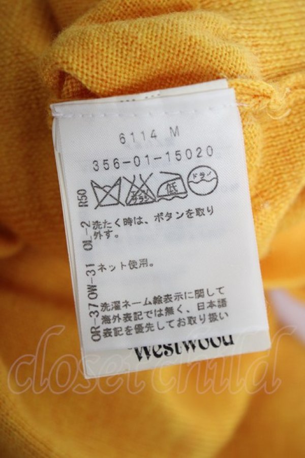 画像6: ヴィヴィアンウエストウッド 中古 / カラーオーブ刺繍カーディガン XS イエロー  Y-26-09-23-006-to-YM-ZY (6)