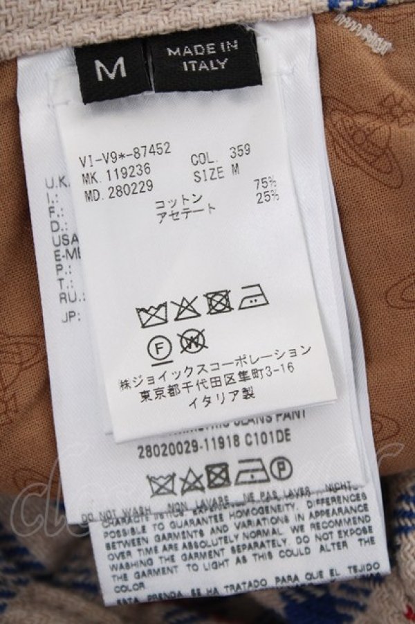 画像8: ヴィヴィアンウエストウッド MAN 中古 / TARTAN NEW ASYMMETRICパンツ M アイボリー  Y-26-09-23-040-pa-YM-ZY (8)