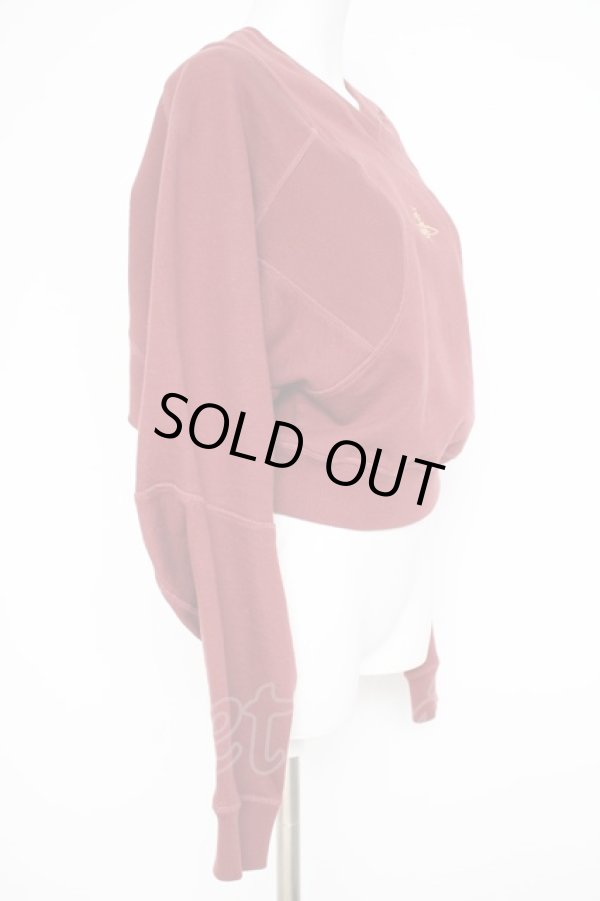 画像2: ヴィヴィアンウエストウッド 中古 / CROPPED POURPOINT SWEATSHIRT L 赤  Y-26-09-23-009-to-OD-ZY (2)