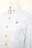 画像3: ヴィヴィアンウエストウッド MAN 中古 / フラワープリントシャツ 44 サックス  Y-26-10-07-026-bl-SZ-ZY (3)