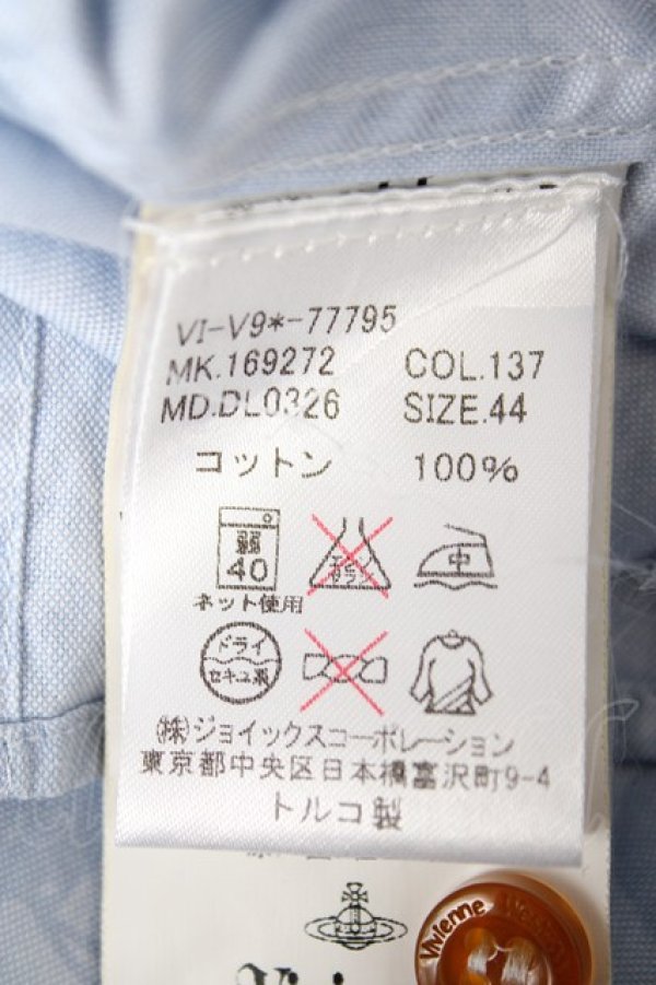 画像5: ヴィヴィアンウエストウッド MAN 中古 / フラワープリントシャツ 44 サックス  Y-26-10-07-026-bl-SZ-ZY (5)
