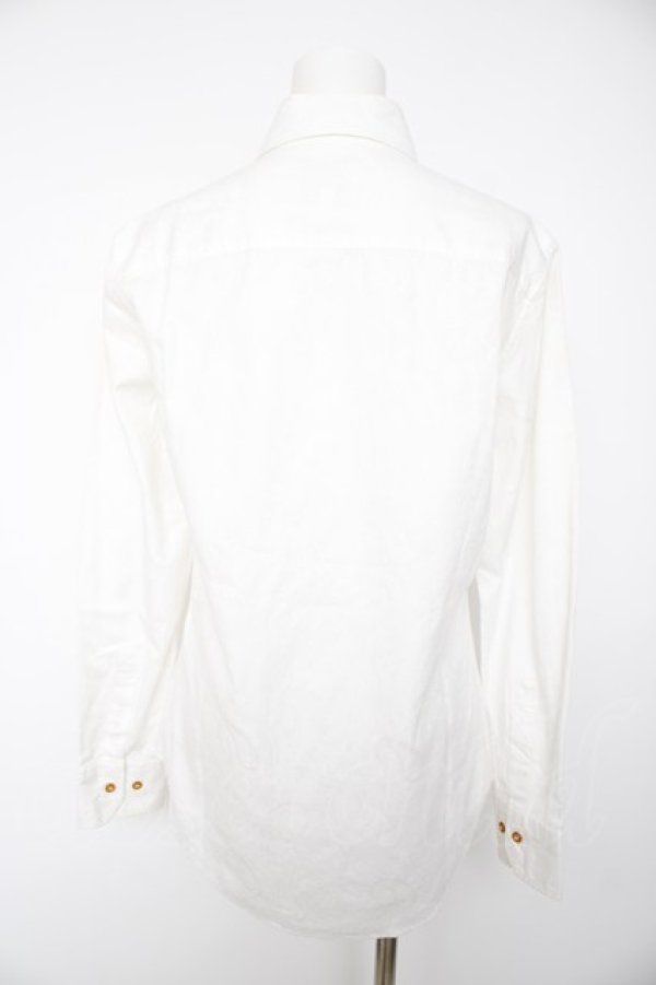 画像2: ヴィヴィアンウエストウッド MAN 中古 / ペイズリージャガードシャツ 46 白  Y-26-10-07-027-bl-SZ-ZY (2)