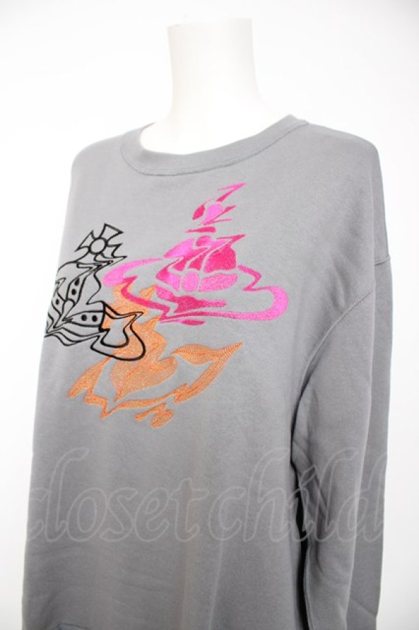 画像3: ヴィヴィアンウエストウッド MAN 中古 / LIQUID ORB SWEATSHIRT 46 グレー  Y-26-10-07-036-to-SZ-ZY (3)