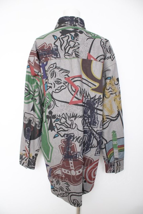 画像2: ヴィヴィアンウエストウッド MAN 中古 / FRAT HOUSE DENIMシャツ  グレー  Y-26-10-07-038-bl-SZ-ZY (2)