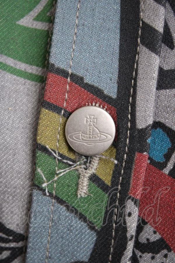 画像4: ヴィヴィアンウエストウッド MAN 中古 / FRAT HOUSE DENIMシャツ  グレー  Y-26-10-07-038-bl-SZ-ZY (4)