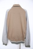 画像2: ヴィヴィアンウエストウッド MAN 中古 / ムートン裏毛ヴァーシティジャケット 44 カーキ  Y-26-10-07-040-jc-SZ-ZY (2)