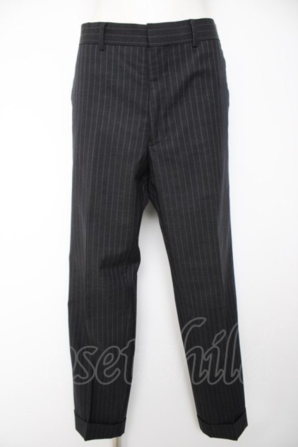 画像4: ヴィヴィアンウエストウッド MAN 中古 / ピンストライプシングルセットアップ 46 黒  Y-26-10-07-044-su-SZ-ZY (4)