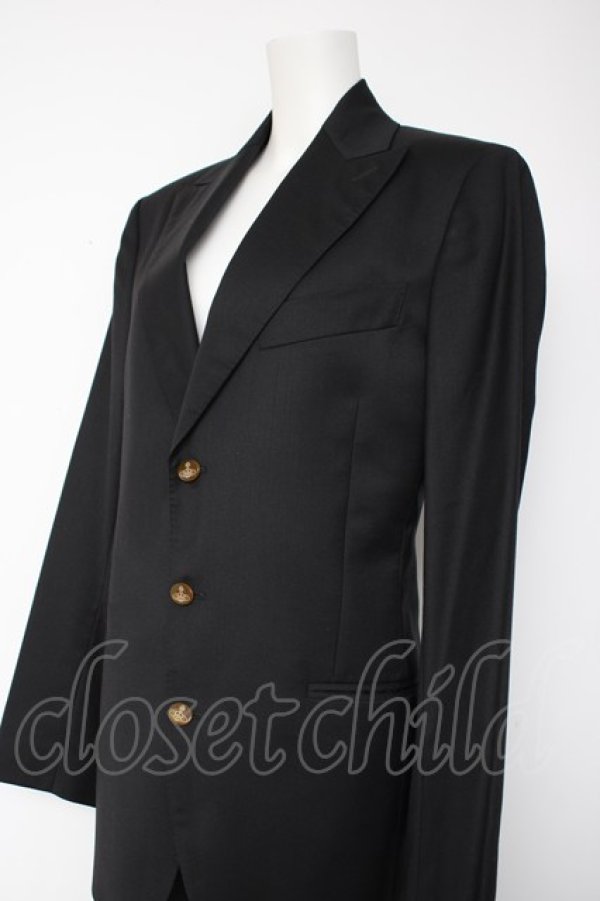 画像3: ヴィヴィアンウエストウッド MAN 中古 / シングルスーツセットアップ 44 黒  Y-26-10-07-045-su-SZ-ZY (3)