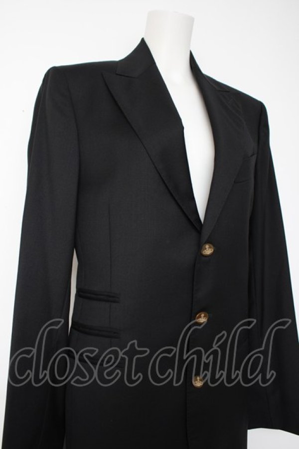 画像4: ヴィヴィアンウエストウッド MAN 中古 / シングルスーツセットアップ 44 黒  Y-26-10-07-045-su-SZ-ZY (4)