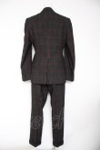 画像2: ヴィヴィアンウエストウッド MAN 中古 / ウールタータンテーラードジャケット&パンツ 44 ブラック×レッド  Y-26-10-07-047-su-SZ-ZY (2)