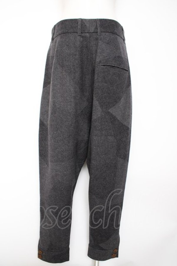 画像2: ヴィヴィアンウエストウッド MAN 中古 / チェック柄ウールパンツ 46 グレー  Y-26-10-07-049-pa-SZ-ZY (2)