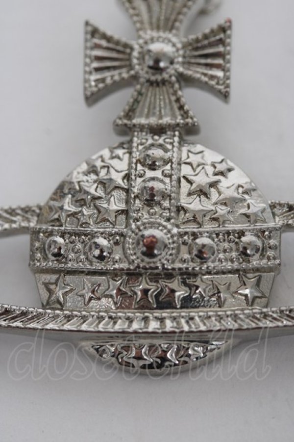 画像4: ヴィヴィアンウエストウッド 中古 / LARGE METAL ORB PENDANT  シルバー  Y-26-10-07-007-nl-OD-ZY (4)