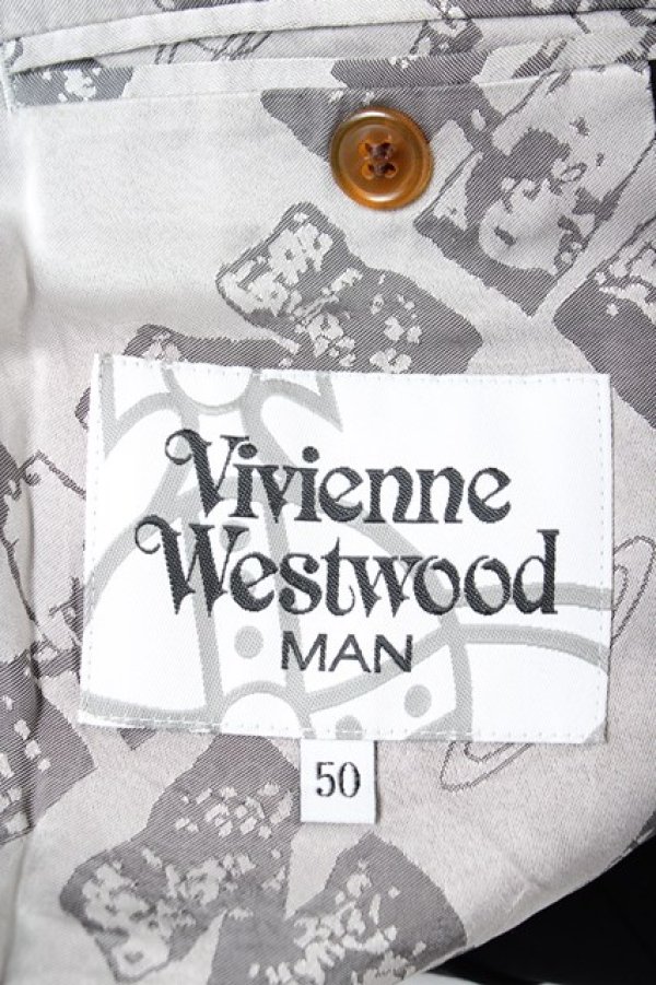 画像7: ヴィヴィアンウエストウッド MAN 中古 / シングルセットアップスーツ 50 ブラック  Y-26-10-14-013-su-SZ-ZY (7)