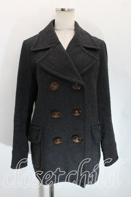 Vivienne Westwood / Pコート 灰 H-24-02-25-115-co-OD-ZH 