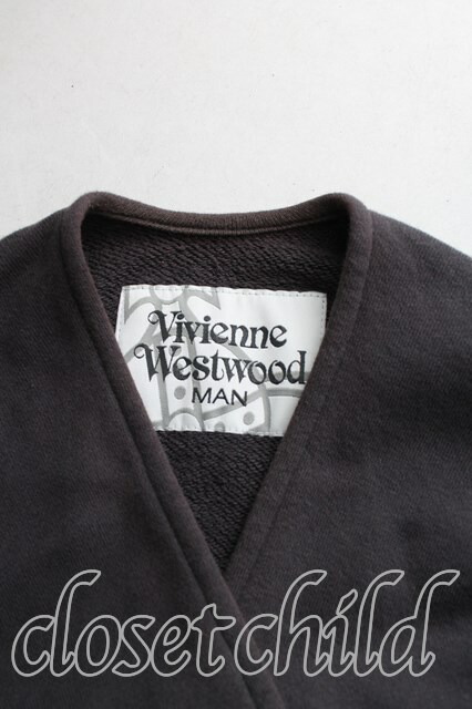 Vivienne Westwood MAN / 額縁スウェットカーディガンFREE 灰 H  
