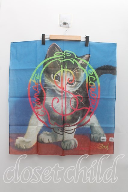 希少！新品未使用品　ヴィヴィアンウエストウッド　猫　キトゥン　大判ハンカチ 新品未使用品ヴィヴィアンウエストウッド猫キトゥン大判ハンカチ