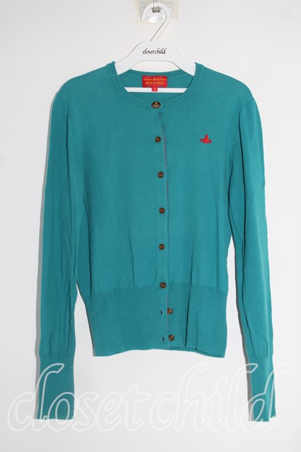 Vivienne Westwood / 単色オーブ刺繍カーディガン3 緑 H-24-07-21-056  
