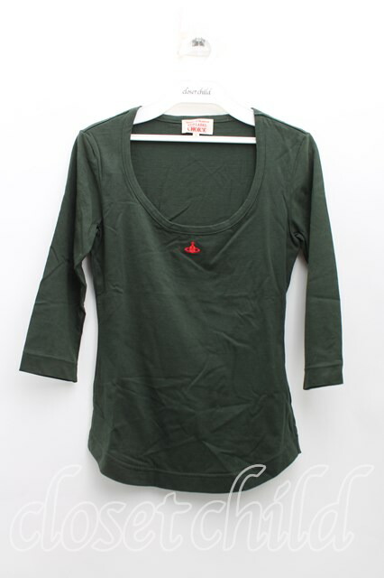 Vivienne Westwood / 単色オーブ刺繍カットソー 1 緑 H-24-10-13 