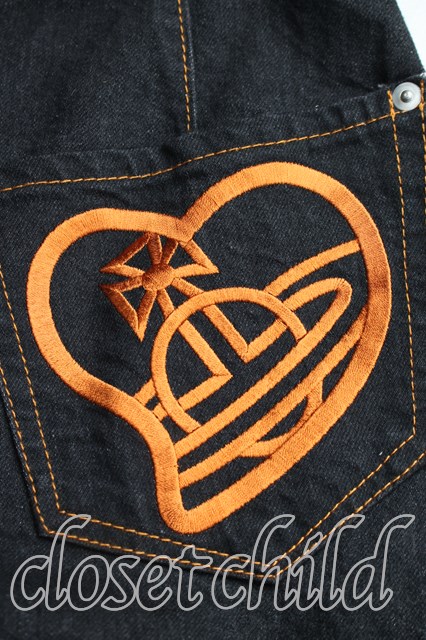 ヴィヴィアンウエストウッド 中古 / ハートオーブ刺繍デニムキュロット