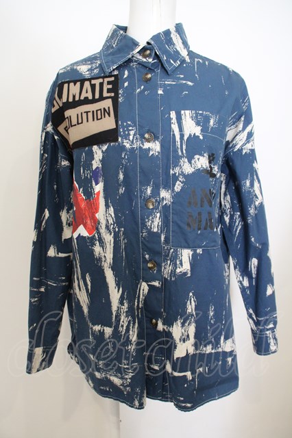 SALE】【10%OFF】ANGLOMANIA / アナーキーシャツ 38 ブルー O-23-11-26 
