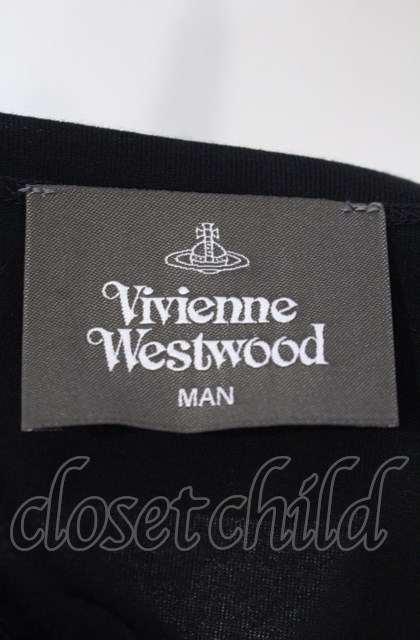 ヴィヴィアンウエストウッド MAN 中古 / バックプリントTシャツ  ブラック  O-25-04-06-014-ts-YM-OS ヴィヴィアンウエストウッド MAN 中古 / バックプリントTシャツ