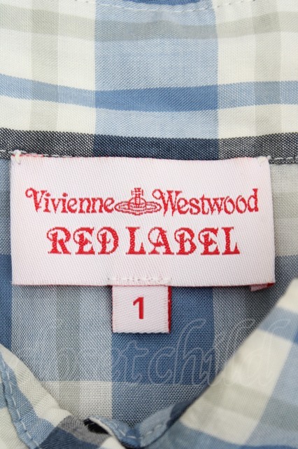 Vivienne Westwood / チェック柄シャツワンピース 1 ブルー Y-24-01-31-031-op-SZ-ZY -  closetchild Vivienne westwood古着専門店