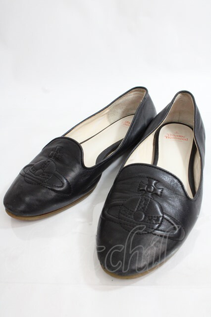 Vivienne Westwood / ラムレザーフラットシューズ38 黒 Y-24-06-30-022 