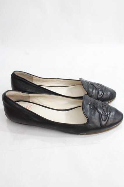 Vivienne Westwood / ラムレザーフラットシューズ38 黒 Y-24-06-30-022 