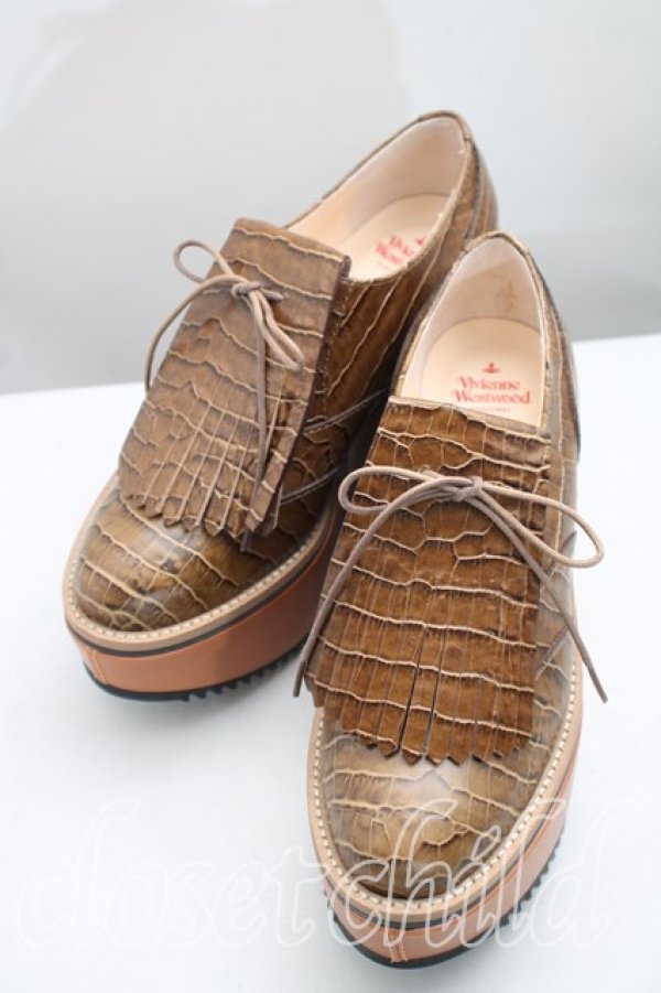 ヴィヴィアンウエストウッド キルトウィングチップシューズ ぐずっ