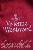 画像2: 【USED】Vivienne Westwood /ロゴ刺繍ウールマフラー ヴィヴィアンウエストウッド ビビアン  赤 【中古】 H-23-12-10-130-gd-IN-ZH (2)