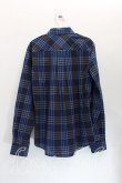 画像2: 【USED】Vivienne Westwood MAN / オーブ刺繍タータンチェックシャツ ヴィヴィアンウエストウッド ビビアン44 紺 【中古】 H-24-03-03-030-bl-IN-ZH (2)