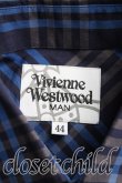 画像3: 【USED】Vivienne Westwood MAN / オーブ刺繍タータンチェックシャツ ヴィヴィアンウエストウッド ビビアン44 紺 【中古】 H-24-03-03-030-bl-IN-ZH (3)