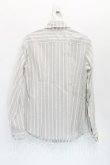 画像2: 【USED】Vivienne Westwood / 単色オーブ刺繍ストライプシャツ ヴィヴィアンウエストウッド ビビアン1 灰 【中古】 H-24-03-24-086-bl-OD-ZH (2)