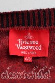 画像3: 【USED】Vivienne Westwood / オーブ刺繍Vネックニット ヴィヴィアンウエストウッド ビビアンO/S 紺×赤 【中古】 H-24-04-14-024-to-IN-ZH (3)