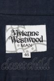 画像3: 【USED】Vivienne Westwood MAN / オーブ刺繍ブラウス ヴィヴィアンウエストウッド ビビアン46 ネイビー 【中古】 I-24-02-17-026-bl-HD-ZI (3)