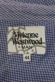 画像3: 【USED】Vivienne Westwood / オーブ刺繍ミニダイヤ柄シャツ ヴィヴィアンウエストウッド ビビアン44 青Ｘ白 【中古】 I-24-03-07-003-bl-HD-ZI (3)
